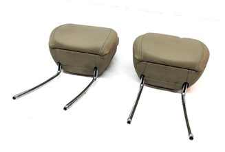 12-13 MERCEDES ML GL (X166 W166) FRONT LEFT & RIGHT SEAT HEADREST SET (BEIGE) — exact item pictured